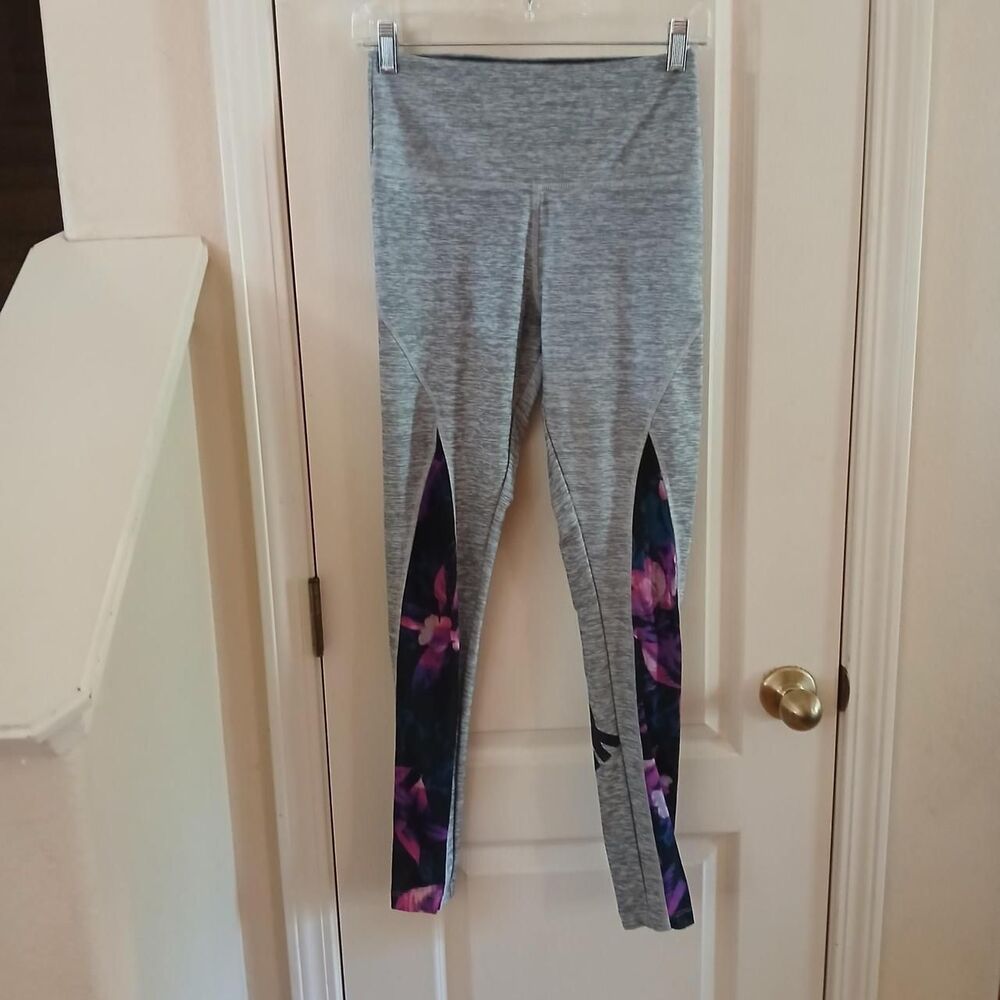 Victoria's Secret PINK Ultimate High-Waist Leggings Heather Gray Floral Mesh S